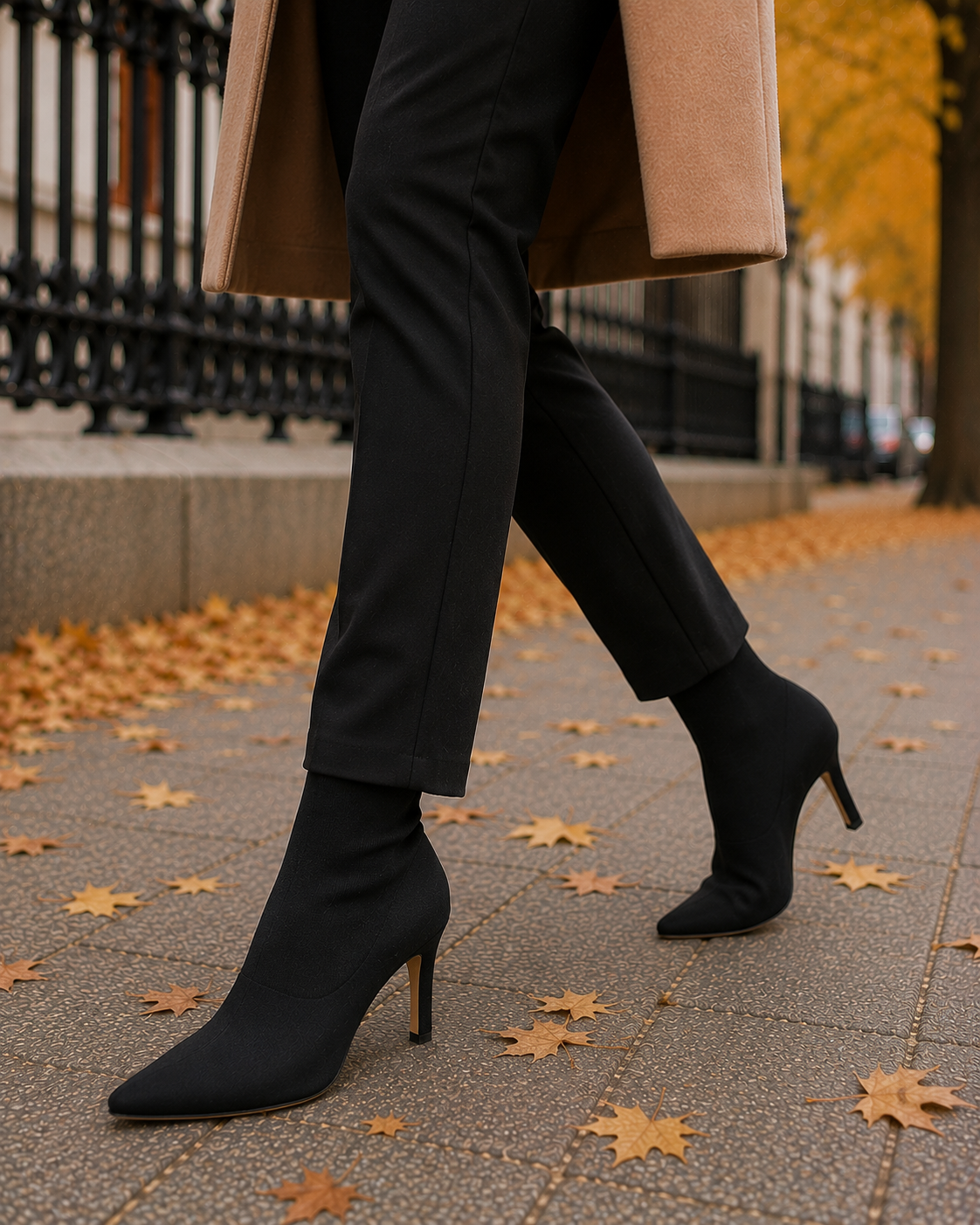sock stretch ankle boots