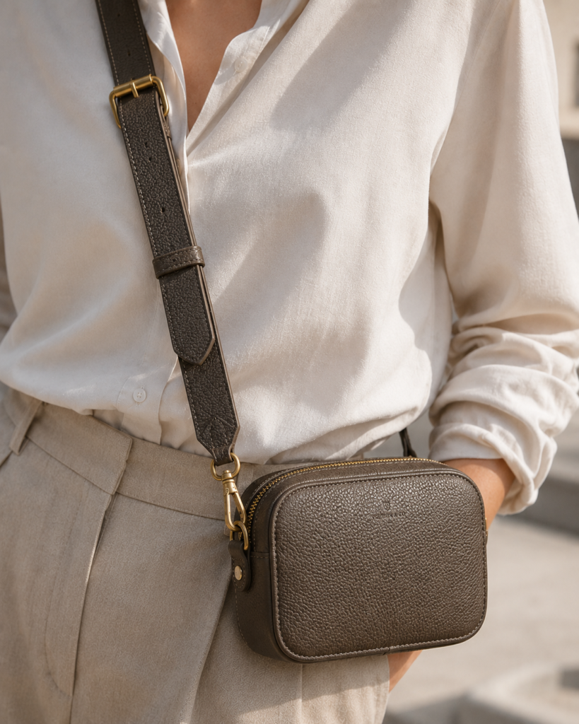 pebbled leather crossbody bag