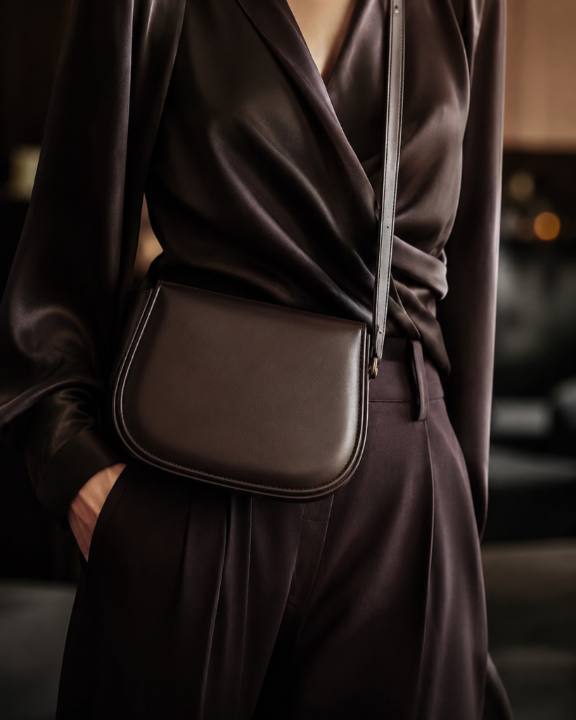 smooth leather crossbody bag