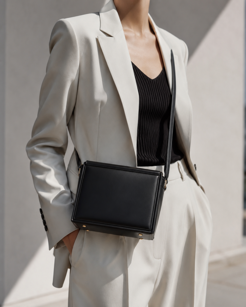 structured leather crossbody bag