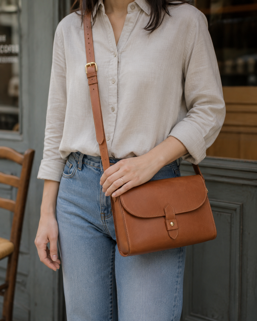 cross body leather handbag women