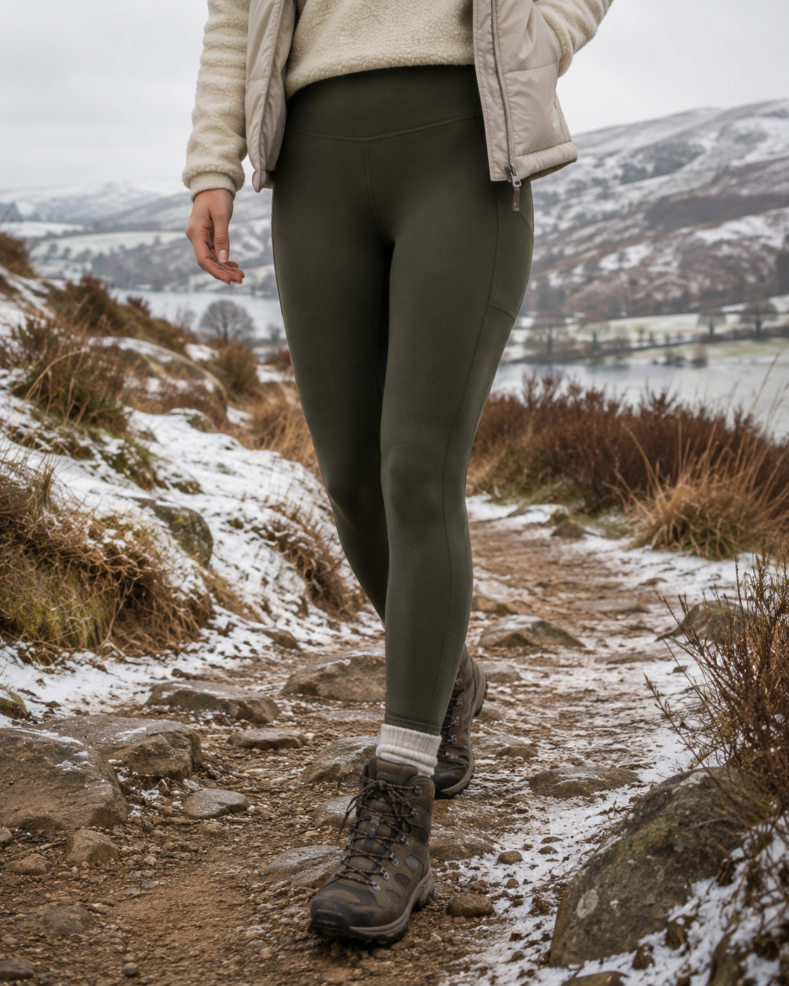 thermal walking hiking leggings