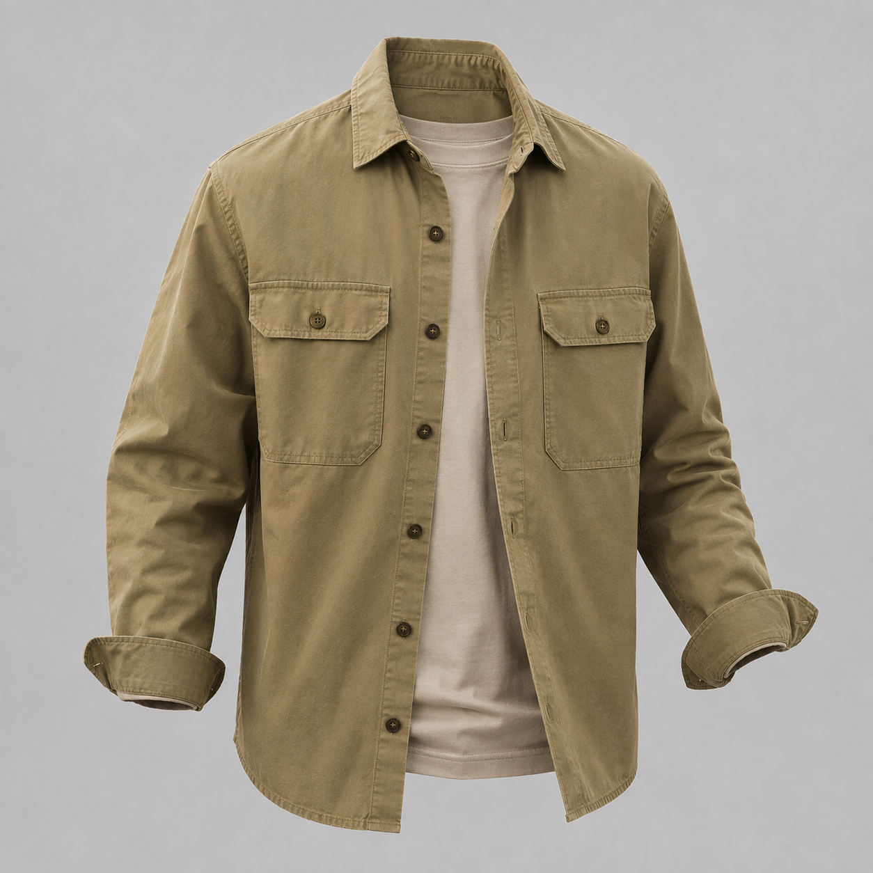 mens cotton utility overshirt