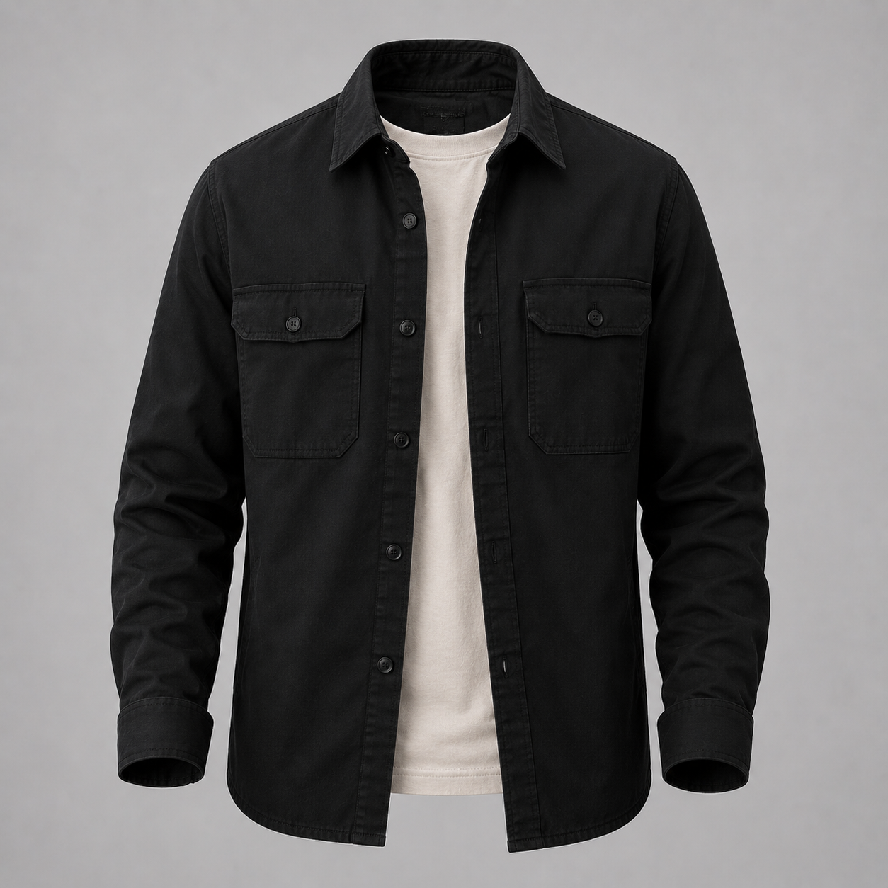 mens black overshirt