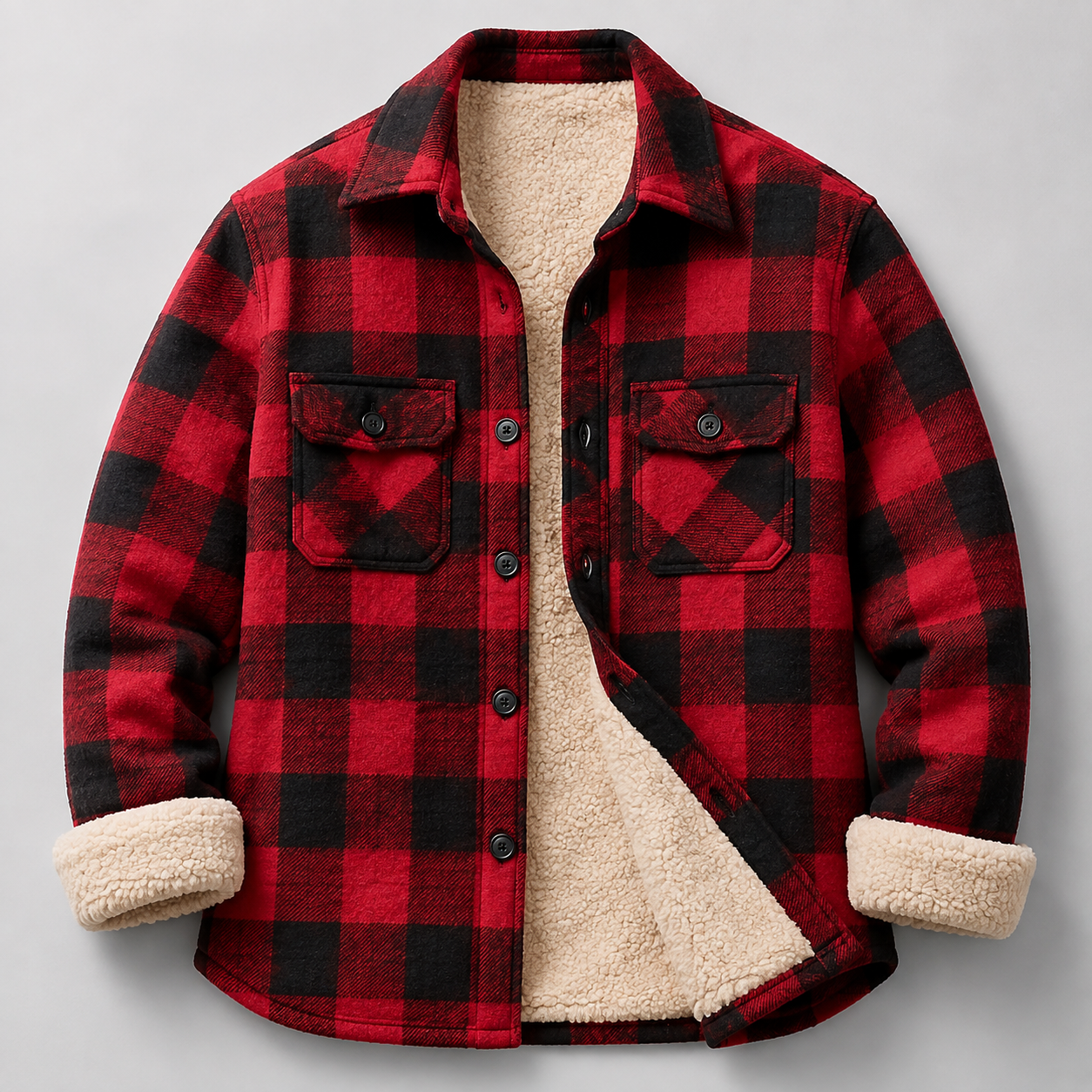 Borg-Lined Check Shacket