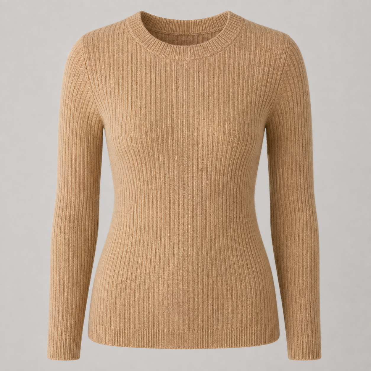 Ribbed Crew-Neck Jumper