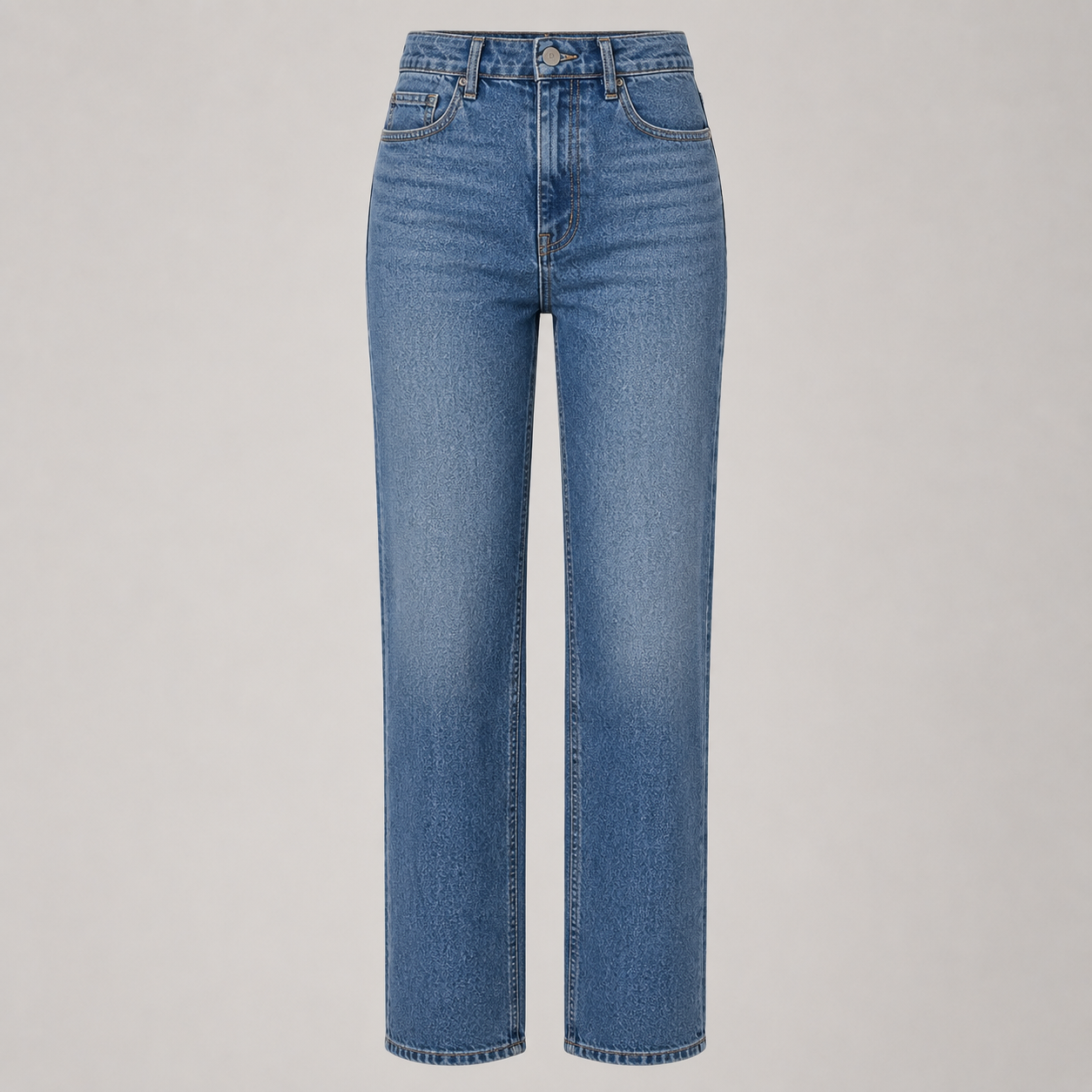 High-Rise Straight Jeans