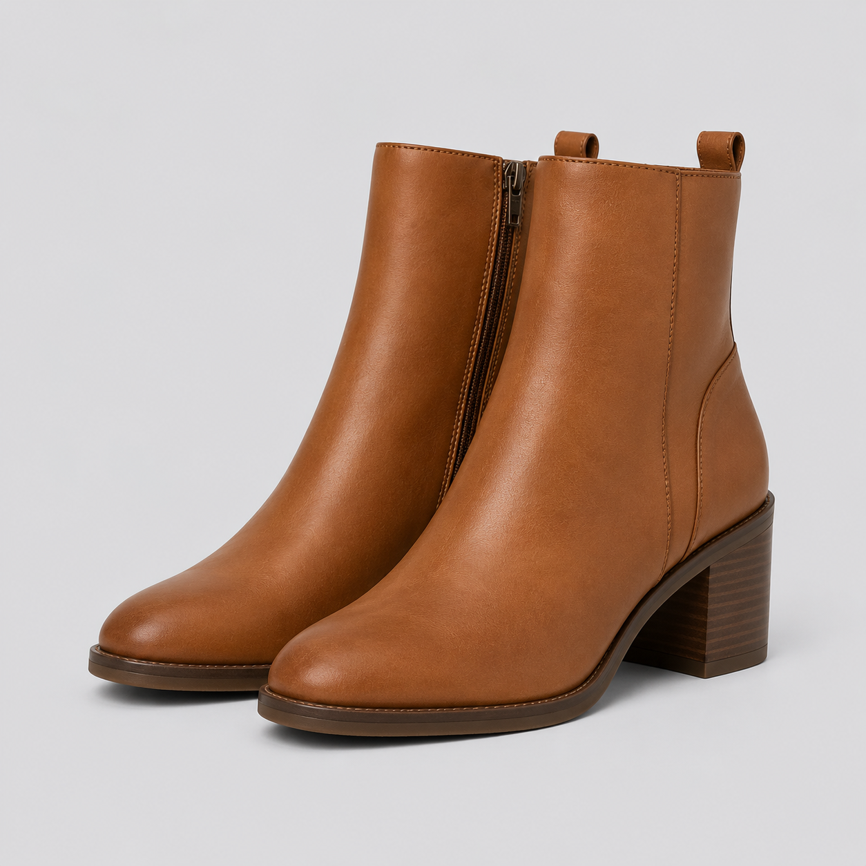 Block-Heel Ankle Boots