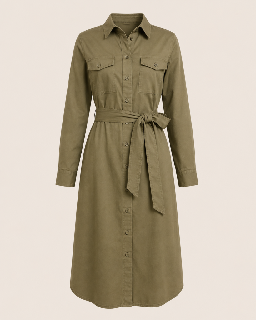 Belted Shirt Dress