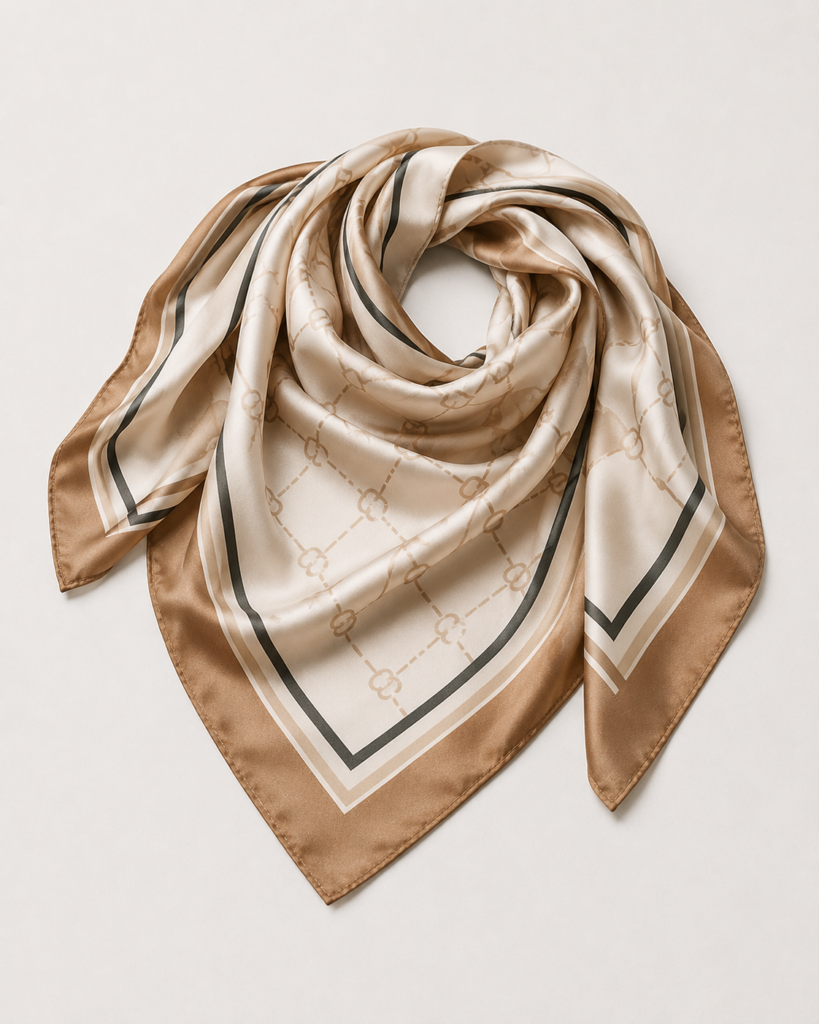silk-feel square scarf