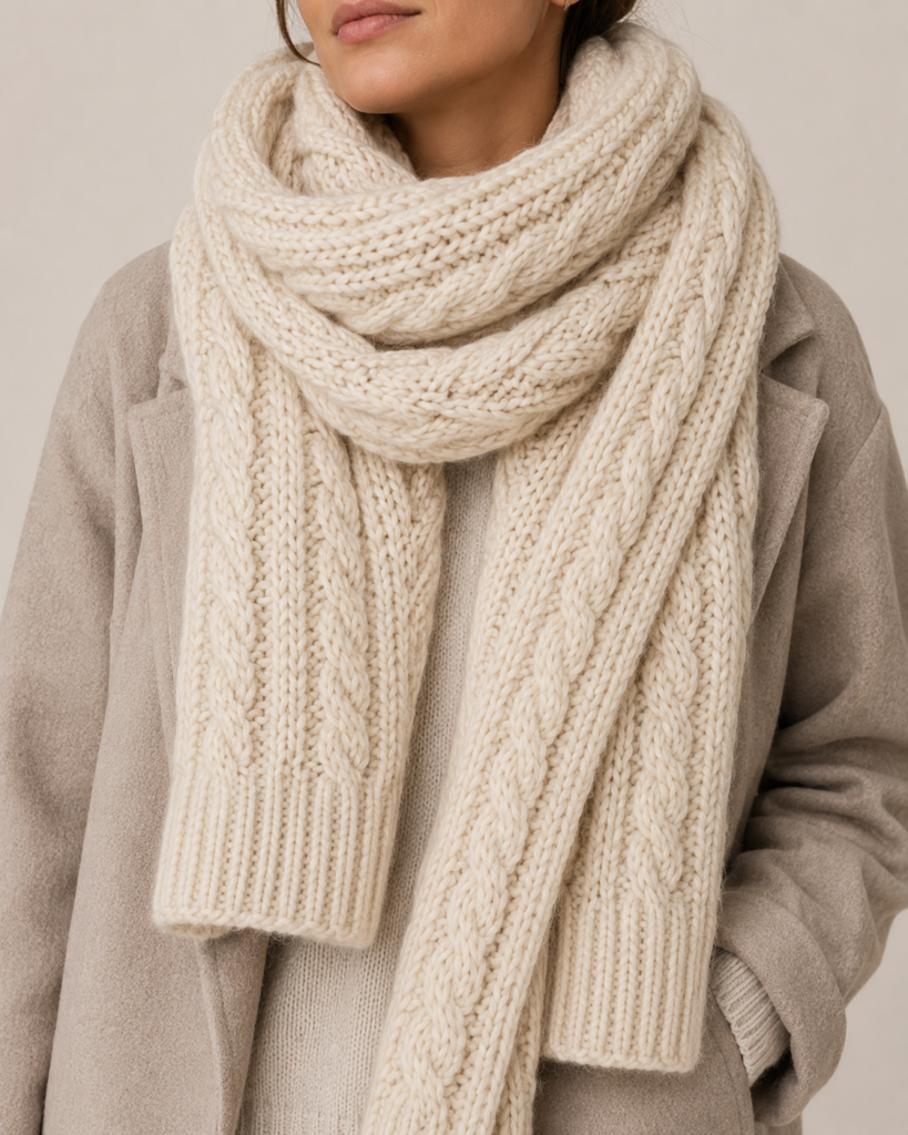 chunky knit scarf